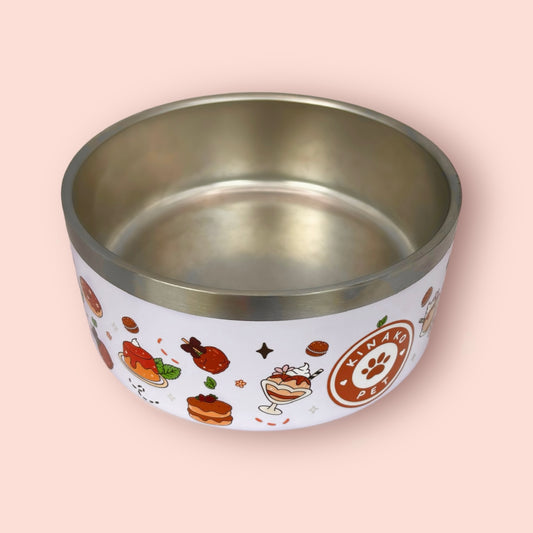 KINAKO PET BOWL - 32 OZ STAINLESS STEEL - CARAMEL