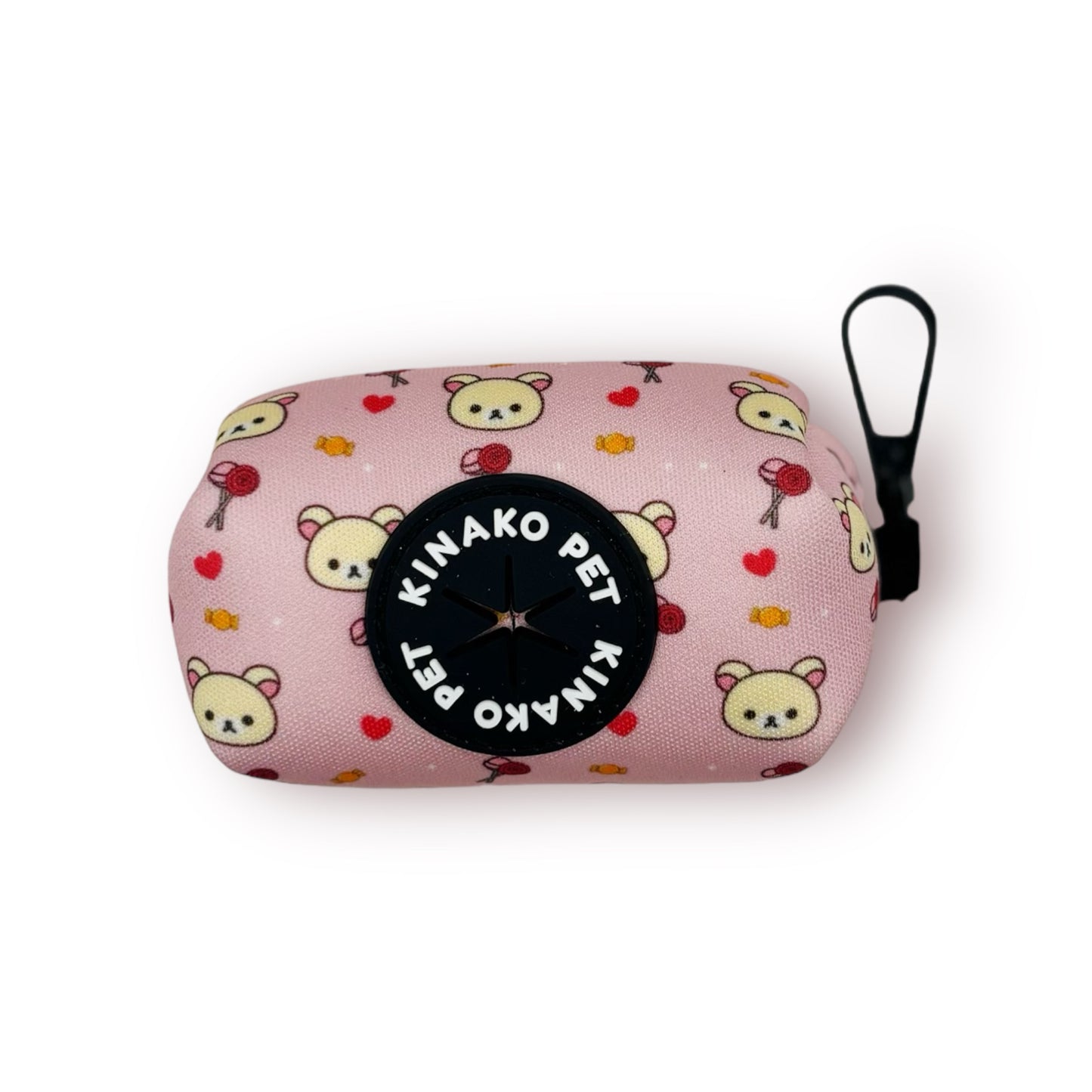 Dog Poop Bag Dispenser - Pink Candy Kuma