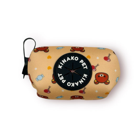 Dog Poop Bag Dispenser - Beige Candy Kuma